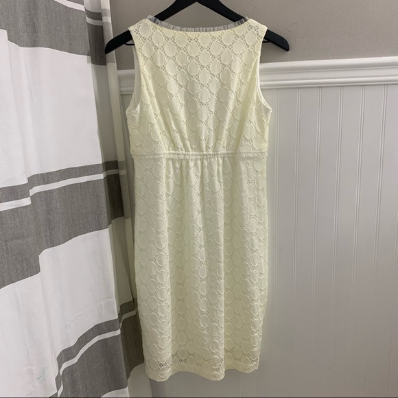DRESSBARN Cream Lace Knit Dress Size 6 - Picture 9 of 15